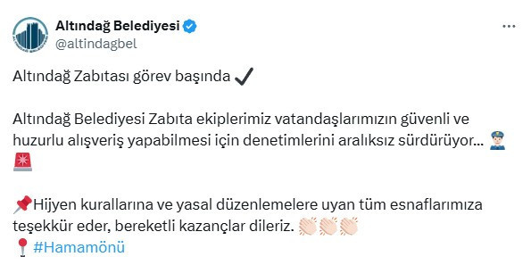 Altındağ Belediyesi zabıta ekipleri denetimlerini sürdürüyor