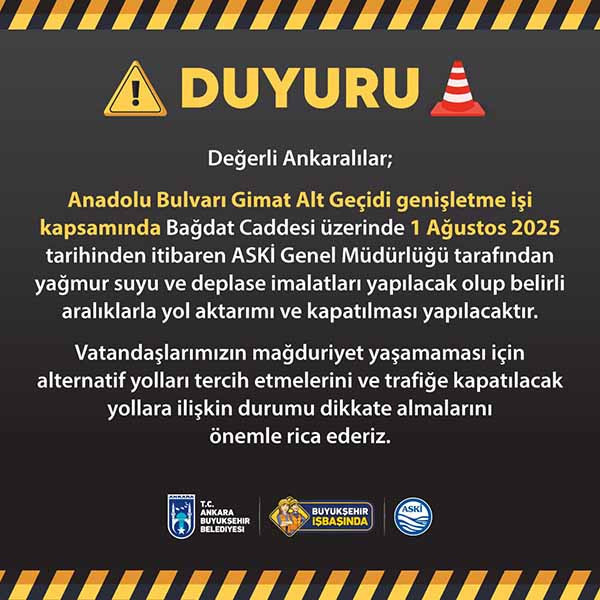 ABB duyurdu: Bağdat Caddesi'nde belirli aralıklarla yol kapatılacak