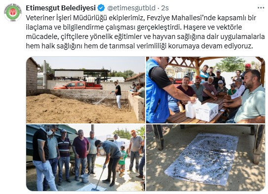 Etimesgut Belediyesi Veteriner İşleri Müdürlüğü ekipleri çiftçileri bilgilendirdi
