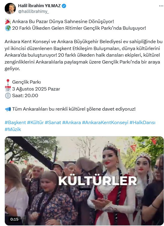 AKK Başkanı Yılmaz duyurdu: 'Ankara bu pazar dünya sahnesine dönüşüyor'