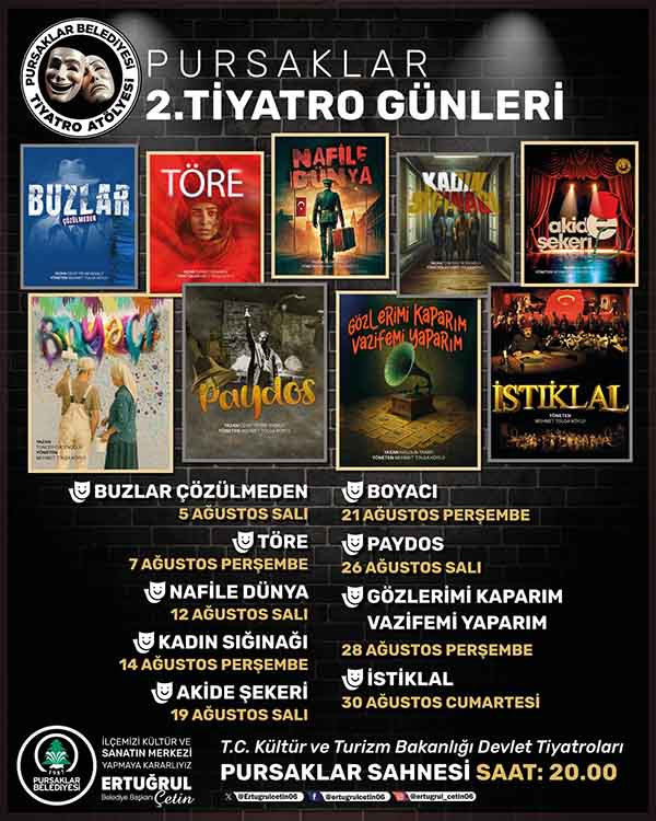 Başkan Ertuğrul Çetin'den 2. Pursaklar Tiyatro Günleri'ne davet