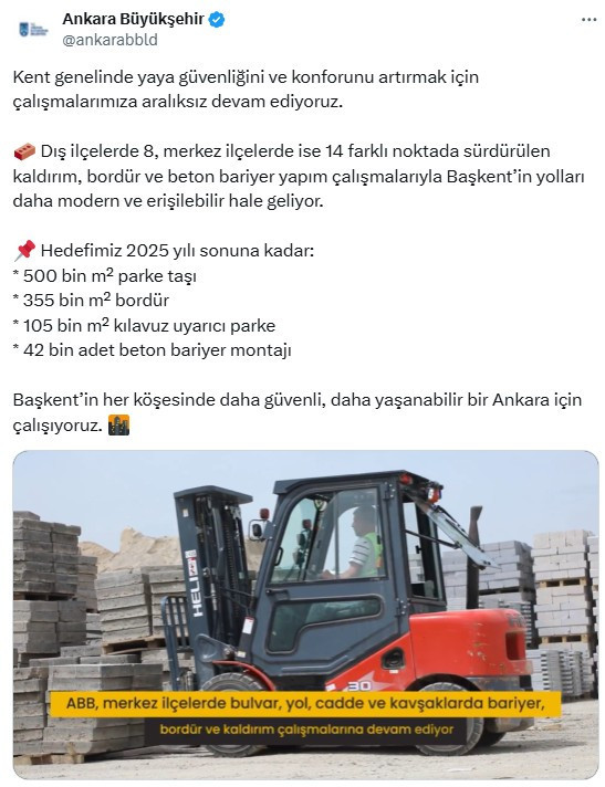 ABB, 22 farklı noktada kaldırım, bariyer ve bordür yenileme çalışmaları gerçekleştiriyor - Resim : 2