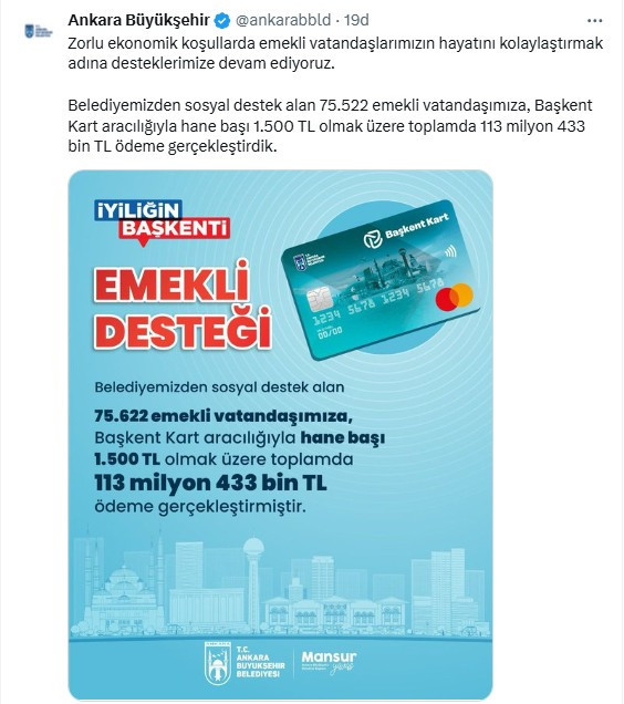ABB, 75 binden fazla emekliye 1.500 TL'lik destek yatırdı!