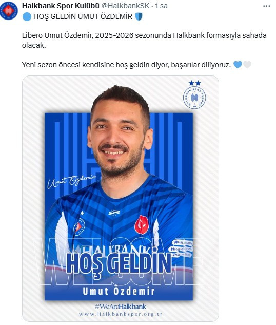 Halkbank'tan yeni transfer duyurusu! Umut Özdemir ile anlaşıldı