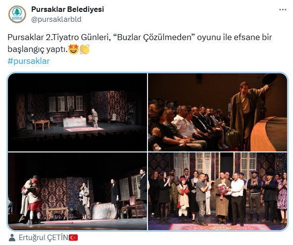 Pursaklar Belediyesi'nde 2.Tiyatro Günleri, 'Buzlar Çözülmeden' oyunu ile başladı