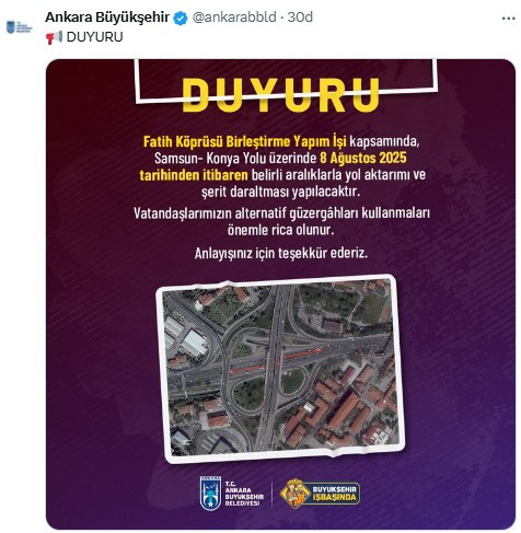 ABB duyurdu! Fatih Köprüsü'nde birleştirme yapım işi 8 Ağustos'ta başlıyor