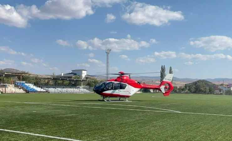 Ayağını kaptıran adam ambulans helikopterle Çankırı'dan Ankara'ya getirildi!