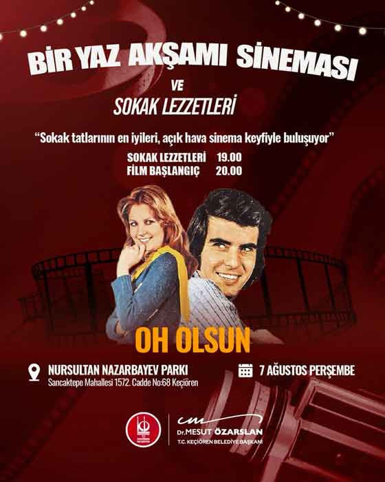 Keçiören Belediyesi sokak lezzetleri ve açık hava sineması için ikinci adresi duyurdu!
