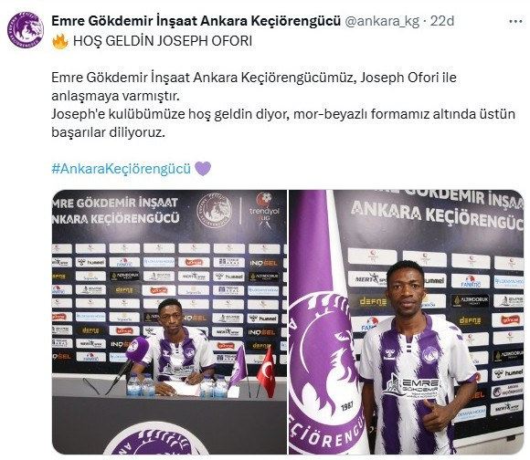 Keçiörengücü yeni yıldız adayını Gana’dan buldu