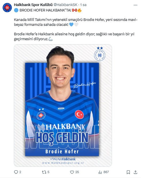Halkbank'tan yeni smaçör transferi!
