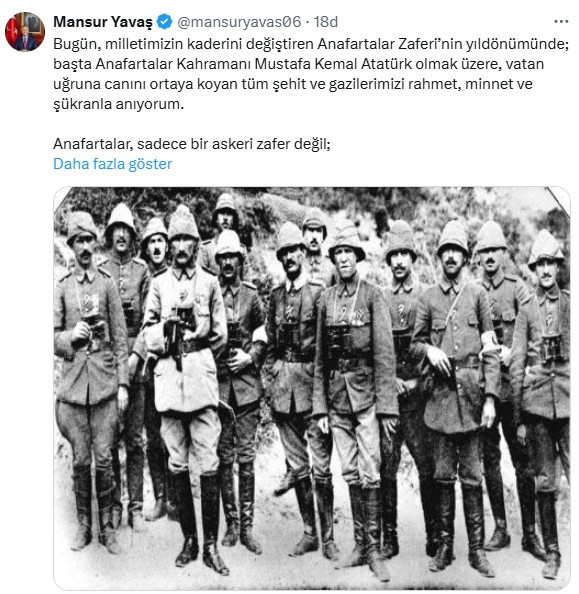 ABB Başkanı Yavaş'tan Anafartalar Zaferi’nin yıldönümü için mesaj