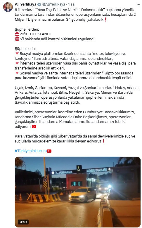 Ankara dahil 16 ildeki dolandırıcılık operasyonunda 29 kişi tutuklandı