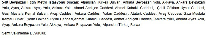 EGO'dan önemli duyuru: Ankaralılar bazı otobüs hatlarında güzergah değişikliği yapıldı - Resim : 2