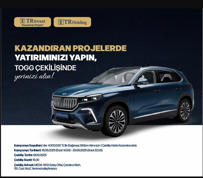 Ankara'da ev sahibi olanlara TOGG kazandıracak proje: Mega 1453 konut projesi!