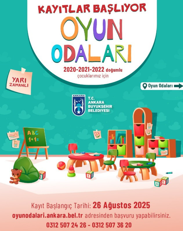 Ankara Büyükşehir Belediyesi'nin ücretsiz oyun odaları için kayıtlar başlıyor