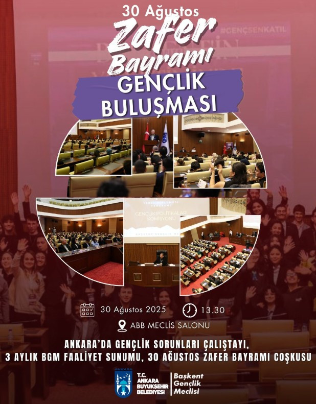 Başkent Gençlik Meclisi 30 Ağustos'ta ABB Meclis Salonu'nda toplanacak