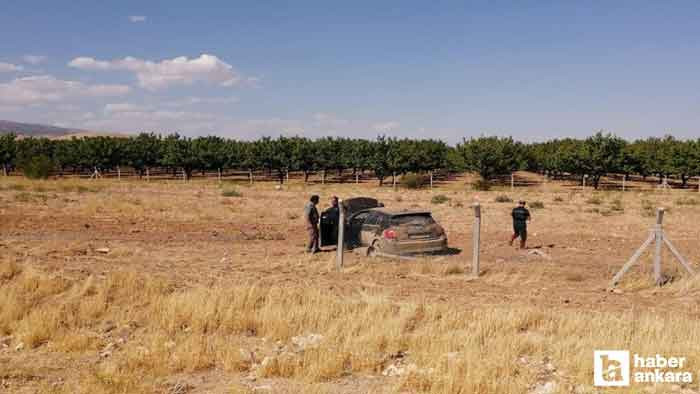 Malatya - Ankara karayolunda araç bahçeye uçtu: 3 kişi yaralandı