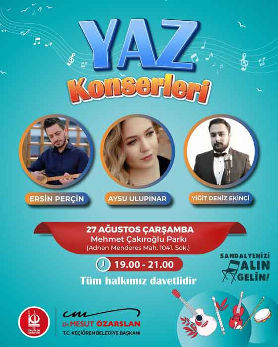 Keçiören Belediyesi'nin yaz konserleri tüm hızıyla sürüyor!