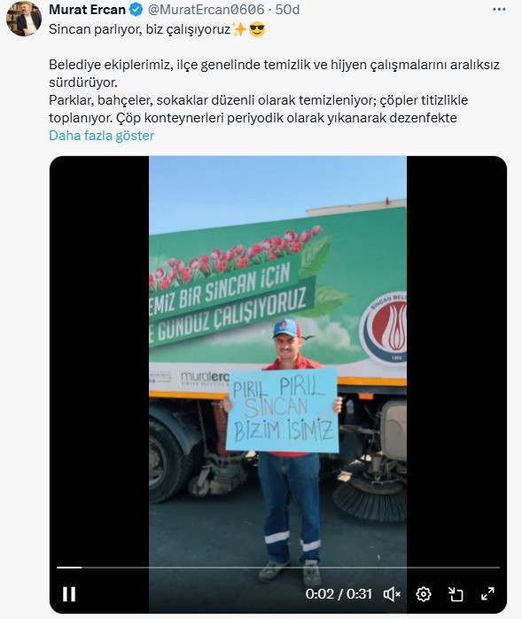 Sincan Belediyesinden ilçe genelinde temizlik ve hijyen çalışması
