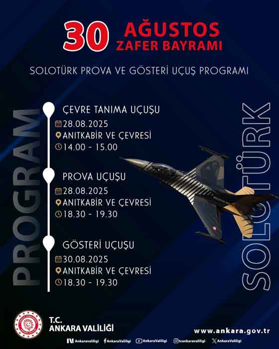 30 Ağustos konserleri ve etkinlikleri 2025 Ankara! Ücretsiz konserler ve etkinlikler listesi