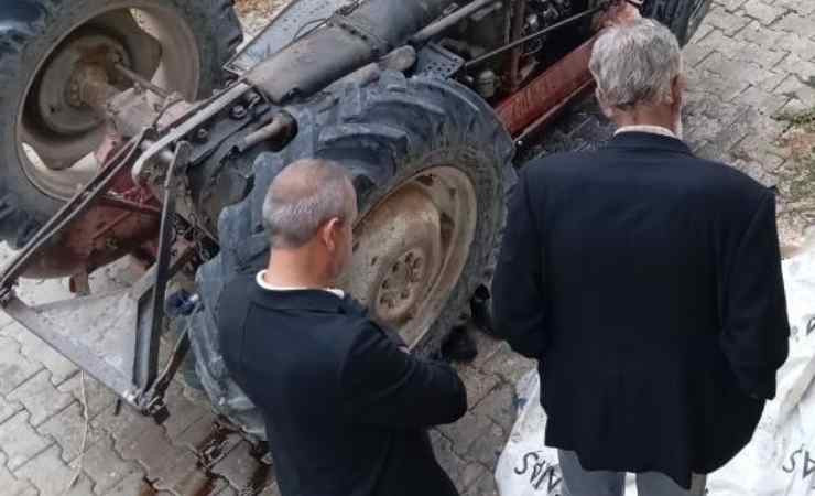 Çubuk'ta devrilen traktörde 70 yaşındaki sürücü can verdi
