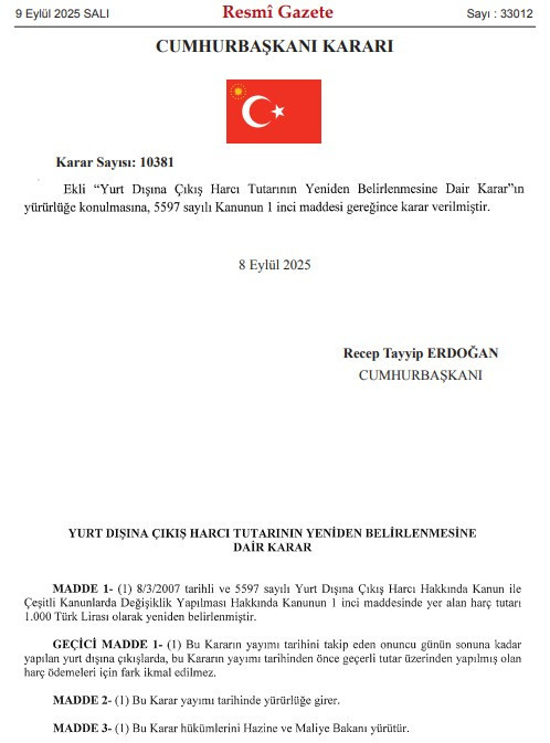 Cumhurbaşkanı Erdoğan'dan yeni zam kararı! Resmi Gazete'de yayımlandı