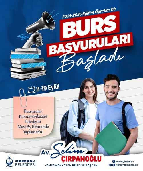 Kahramankazan Belediyesi'nden üniversite öğrencilerine burs!