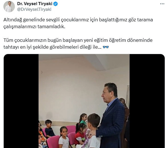 Altındağ Belediyesi, çocukları göz tarama testinden geçirdi