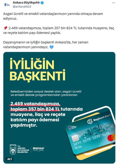 ABB'den emekli ve asgari ücretlilere 357 bin 824 TL tutarında eczane desteği