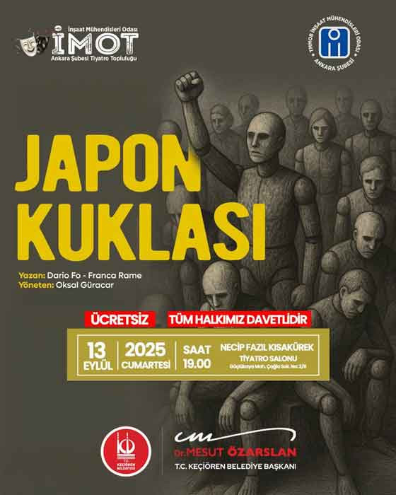 Keçiören Belediyesi'nden ücretsiz tiyatro oyunu: Japon Kuklası!