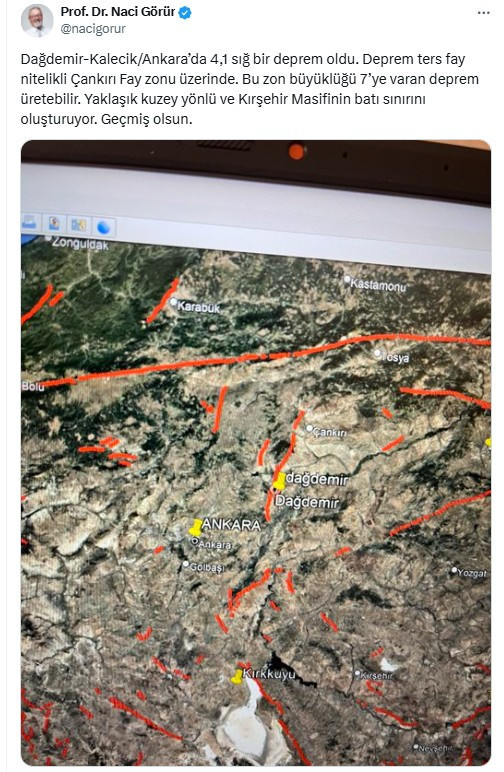Ankara depremi sonrasında Naci Görür'den uyarı geldi!