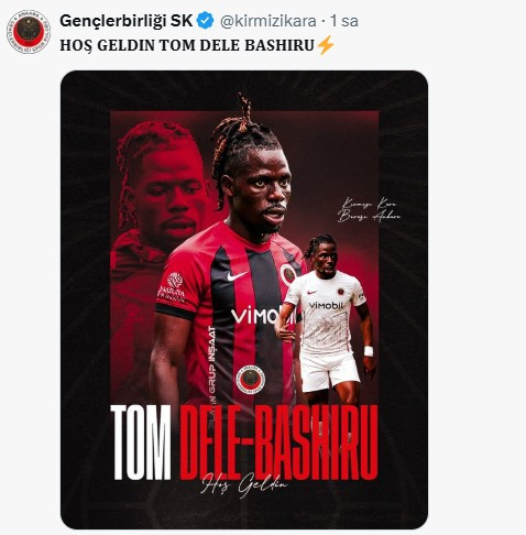 Gençlerbirliği, Tom Dele-Bashiru ve Ricardo Velho'yu transfer etti