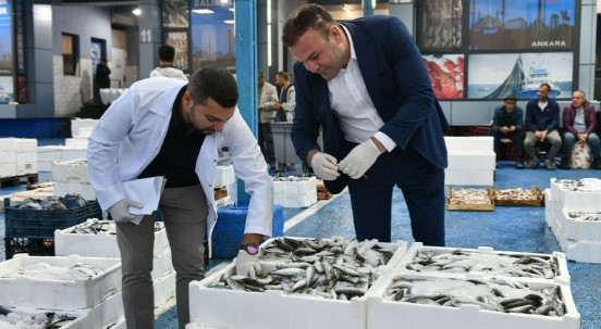 ABB, Balık Hali'nde tazelik ve tür kontrolü gerçekleştirdi - Resim : 2