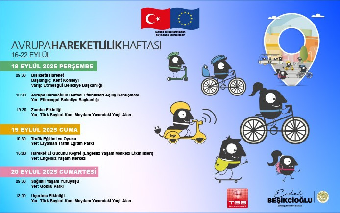 Etimesgut Belediyesi Avrupa Hareketlilik Haftası'nı 'Herkes İçin Hareketlilik' temasıyla kutlayacak