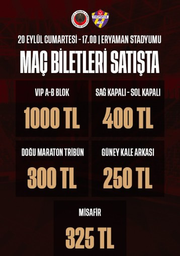 Gençlerbirliği - İkas Eyüpspor maç biletleri satışa çıktı