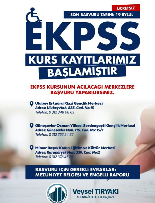 Altındağ Belediyesinin engellilere yönelik KPSS kursu için başvuru başladı - Resim : 4