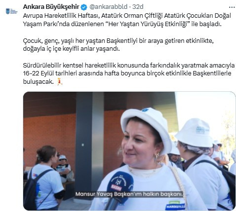 ABB'den Avrupa Hareketlilik Haftası için yürüyüş etkinliği!