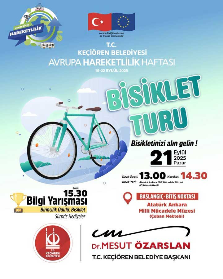Keçiören Belediyesi'nden bisiklet ödüllü bilgi yarışması!