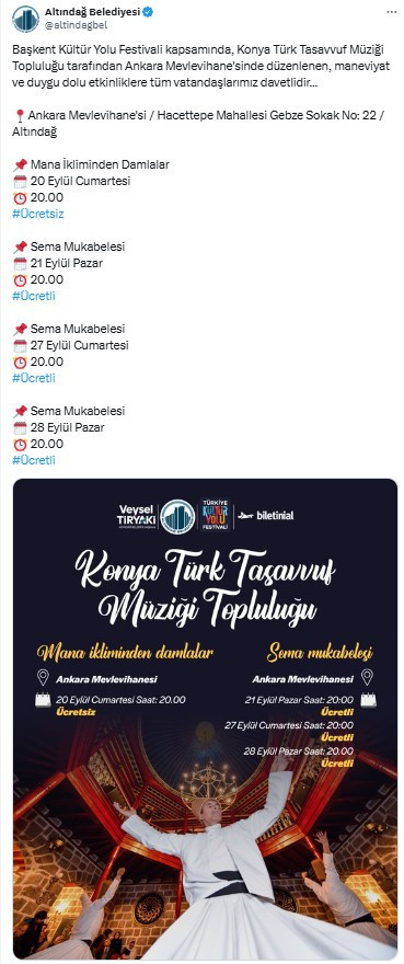 Altındağ Belediyesi'nden Başkent Kültür Yolu Festivali kapsamında 2 farklı etkinlik - Resim : 2