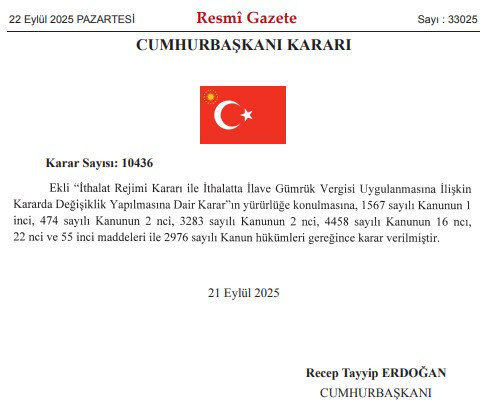 Otomobil ithalatına yeni ek mali yükümlülükler Resmi Gazete'de yayımlandı!