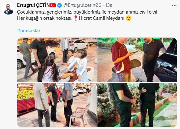Pursaklar Belediye Başkanı Çetin, Hicret Camii Meydanı'nda vatandaşlarla buluştu