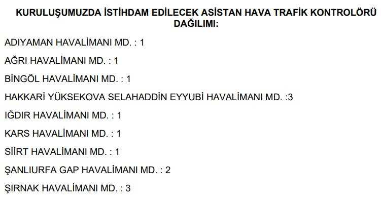 DHMİ 9 ilde asistan hava trafik kontrolörü alacak