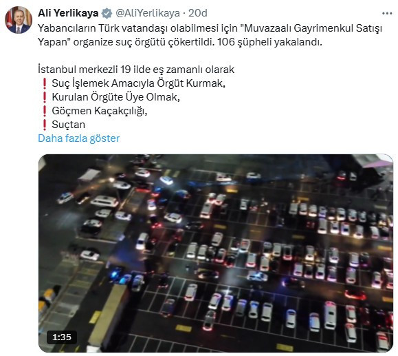 19 ilde Türk vatandaşlığı için sahte satış yapan çeteye operasyon
