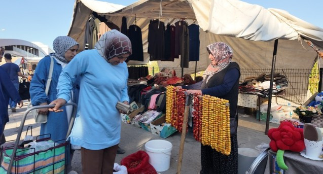 Çubuk'taki pazarlarda alıç ve kuşburnu satışa çıktı