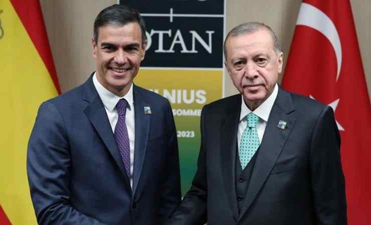 Cumhurbaşkanı Erdoğan ile İspanya Başbakanı Sanchez Filistin'i görüştüler