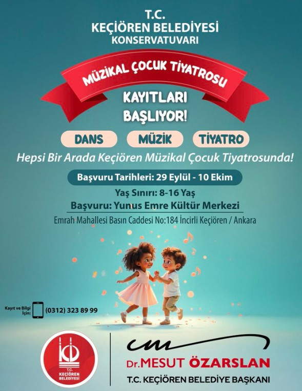 Keçiören Belediyesi Konservatuvarında sahne çocuklar için açılıyor