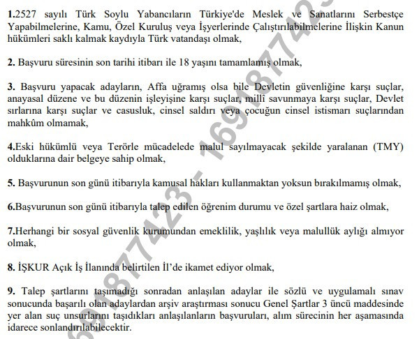 OGM, Ankara'da eski hükümlü ve engelli daimi işçi alacak! - Resim : 2