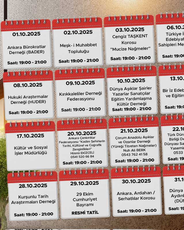 Altındağ Belediyesi, Hamamönü Söyleşileri Ekim ayı takvimini yayımladı