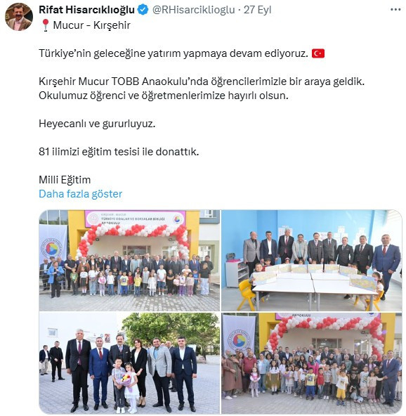 TOBB'dan Kırşehir'e Kız Öğrenci Yurdu ve Anaokulu!