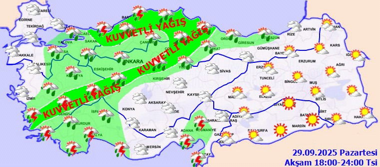 Ankara'ya kuvvetli sağanak yağış uyarısı! Ankaralılar sakın şemsiyesiz dışarı çıkmayın